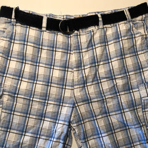 Mens Belted Patterned Cargo Shorts Size 46 3XL NWT